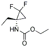 ((S)-1-ETHYL-2,2-DIFLUORO-CYCLOPROPYL)-CARBAMIC ACID ETHYL ESTER Struktur