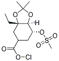 (3AS,7R,7AS)-5-CHLORO-7-METHANESULFONYLOXY-2,2-DIMETHYL-HEXAHYDRO-BENZO[1,3]DIOXOLE-5-CARBOXYLIC ACID ETHYL ESTER Struktur