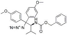 {(S)-1-[AZIDO-BIS-(4-METHOXY-PHENYL)-METHYL]-2-METHYL-PROPYL}-CARBAMIC ACID BENZYL ESTER Struktur