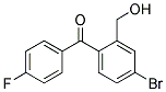 4-BROME-4'-FLUORO-2-(HYDROXYMETHYL)-BENZOPHENONE Struktur