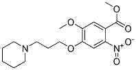 5-METHOXY-2-NITRO-4-(3-PIPERIDIN-1-YL-PROPOXY)-BENZOIC ACID METHYL ESTER Struktur