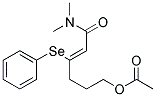 ACETIC ACID 5-DIMETHYLCARBAMOYL-(Z)-4-PHENYLSELENYLPENT-4-ENYL ESTER Struktur