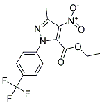 3-METHYL-4-NITRO-1-[4-(TRIFLUOROMETHYL)PHENYL]-1H-PYRAZOLE-5-CARBOXYLIC ACID ETHYL ESTER Struktur