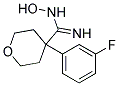 4-(3-FLUORO-PHENYL)-N-HYDROXY-TETRAHYDRO-PYRAN-4-CARBOXAMIDINE Struktur