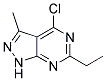 4-CHLORO-6-ETHYL-3-METHYL-1H-PYRAZOLO[3,4-D]PYRIMIDINE Struktur