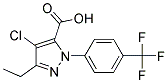 4-CHLORO-3-ETHYL-1-[4-(TRIFLUOROMETHYL)PHENYL]-1H-PYRAZOLE-5-CARBOXYLIC ACID Struktur