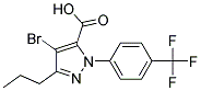 4-BROMO-3-PROPYL-1-[4-(TRIFLUOROMETHYL)PHENYL]-1H-PYRAZOLE-5-CARBOXYLIC ACID Struktur