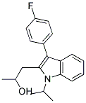 (E)-3-[3-(4-Fluorophenyl)-1-(1-Methylethyl)-1H-Indol-2yl]-2-Propanol Struktur