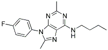 N-BUTYL-9-(4-FLUOROPHENYL)-2,8-DIMETHYL-9H-PURIN-6-AMINE Struktur