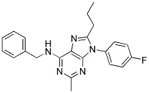 N-BENZYL-9-(4-FLUOROPHENYL)-2-METHYL-8-PROPYL-9H-PURIN-6-AMINE Struktur