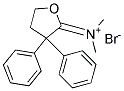 N,N-DIMETHYL(TETRA HYDRO-3,3-DIPHENYL)-2-FURYLIDEN-AMMONIUM BROMIDE Struktur