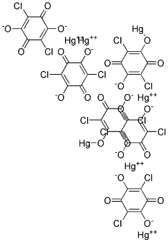 CHLORANILIC ACID MERCURY SALT (2,5-DICHLORO-3,6-DIHYDROXY-1,4- BENZOQUINONE MERCURY SALT; MERCURY CHLORANILATE) Struktur