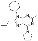 9-CYCLOHEXYL-2-METHYL-8-PROPYL-6-(PYRROLIDIN-1-YL)-9H-PURINE Struktur