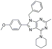 9-BENZYL-8-(4-METHOXYPHENYL)-2-METHYL-6-(PIPERIDIN-1-YL)-9H-PURINE Struktur