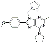 9-((FURAN-2-YL)METHYL)-8-(4-METHOXYPHENYL)-2-METHYL-6-(PYRROLIDIN-1-YL)-9H-PURINE Struktur