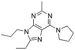 8-ETHYL-2-METHYL-9-PROPYL-6-(PYRROLIDIN-1-YL)-9H-PURINE Struktur