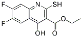 6,7-DIFLUORO-4-HYDROXY-2-MERCAPTOQUINOLINE-3-CARBOXYLIC ACID ETHYL ESTER Struktur