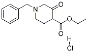 3-OXO-1-BENZYL-4-PIPERIDINECARBOXYLIC ACID ETHYL ESTER HYDROCHLORIDE Struktur