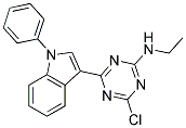 N2-ETHYL-4-CHLORO-6-(1-PHENYL-1H-INDOL-3-YL)-1,3,5-TRIAZIN-2-AMINE, TECH Struktur