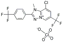 8-CHLORO-1-METHYL-6-(TRIFLUOROMETHYL)-2-[4-(TRIFLUOROMETHYL)PHENYL]-1H-[1,2 ,4]TRIAZOLO[1,5-A]PYRIDIN-4-IUM PERCHLORATE Struktur