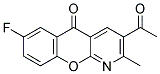 3-ACETYL-7-FLUORO-2-METHYL-5H-CHROMENO[2,3-B]PYRIDIN-5-ONE Struktur