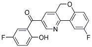 (9-FLUORO-5H-CHROMENO[4,3-B]PYRIDIN-3-YL)(5-FLUORO-2-HYDROXYPHENYL)METHANONE Struktur