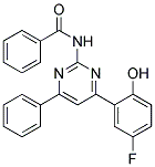 N-[4-(5-FLUORO-2-HYDROXYPHENYL)-6-PHENYLPYRIMIDIN-2-YL]BENZAMIDE Struktur