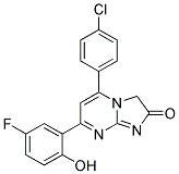 5-(4-CHLOROPHENYL)-7-(5-FLUORO-2-HYDROXYPHENYL)IMIDAZO[1,2-A]PYRIMIDIN-2(3H)-ONE Struktur