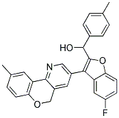 [5-FLUORO-3-(6-METHYL-10H-9-OXA-4-AZA-PHENANTHREN-2-YL)-BENZOFURAN-2-YL]-P-TOLYL-METHANOL Struktur