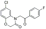 6-CHLORO-4-[2-(4-FLUOROPHENYL)-2-OXO-ETHYL]-4H-BENZO[1,4]OXAZIN-3-ONE Struktur