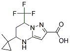 5-(1-METHYL-CYCLOPROPYL)-7-TRIFLUOROMETHYL-4,5,6,7-TETRAHYDRO-PYRAZOLO[1,5- A ]PYRIMIDINE-2-CARBOXYLIC ACID Struktur