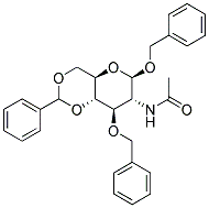 BENZYL 2-ACETAMIDO-3-O-BENZYL-4,6-O-BENZYLIDENE-2-DEOXY-B-D-GLUCOPYRANOSIDE Struktur