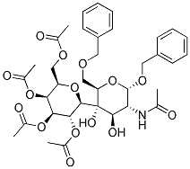 BENZYL 2-ACETAMIDO-6-O-BENZYL-4-(2,3,4,6-TETRA-O-ACETYL-B-D-GALACTOPYRANOSYL)-2-DEOXY-A-D-GLUCOPYRANOSIDE Struktur