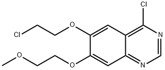 4-CHLORO-6-(2-CHLORO-ETHOXY)-7-(2-METHOXY-ETHOXY)-QUINAZOLINE Struktur