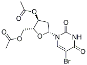 3', 5'-DI-O-ACETYL-5-BROMO-2'-DEOXYURIDINE Struktur