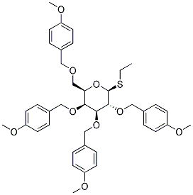 ETHYL TETRA-O-(4-METHOXYBENZYL)-B-D-THIOGALACTOPYRANOSIDE Struktur