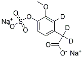 HOMOVANILLIC ACID SULFATE SODIUM SALT-D3 Struktur