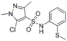 N4-[2-(METHYLTHIO)PHENYL]-5-CHLORO-1,3-DIMETHYL-1H-PYRAZOLE-4-SULPHONAMIDE Struktur