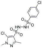 5-CHLORO-N'-[(4-CHLOROPHENYL)SULPHONYL]-1,3-DIMETHYL-1H-PYRAZOLE-4-SULPHONOHYDRAZIDE Struktur