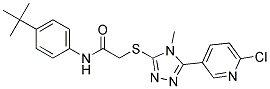 N-[4-(TERT-BUTYL)PHENYL]-2-{[5-(6-CHLOROPYRIDIN-3-YL)-4-METHYL-4H-1,2,4-TRIAZOL-3-YL]THIO}ACETAMIDE Struktur