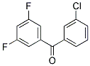 3-CHLORO-3',5'-DIFLUOROBENZOPHENON Struktur