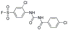 3-CHLORO-4-({[(4-CHLOROBENZOYL)AMINO]CARBONYL}AMINO)BENZENE-1-SULPHONYL FLUORIDE Struktur