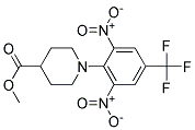 METHYL 1-[2,6-DINITRO-4-(TRIFLUOROMETHYL)PHENYL]PIPERIDINE-4-CARBOXYLAT Struktur