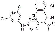 3-(2,6-dichlorophenyl)-N'-({[(2,6-dichloropyridin-4-yl)amino]carbonyl}oxy)-5-methylisoxazole-4-carboximidamide Struktur