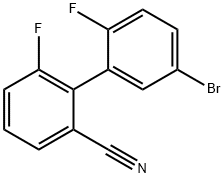 5'-Bromo-2',6-difluorobiphenyl-2-carbonitrile Struktur