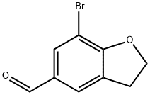 7-Bromo-2,3-dihydro-1-benzofuran-5-carboxaldehyde Struktur