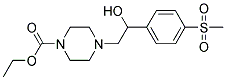 Ethyl 4-{2-hydroxy-2-[4-(methylsulphonyl)phenyl]ethyl}piperazine-1-carboxylate Struktur