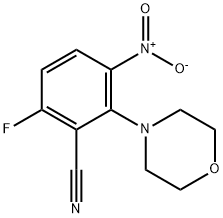 6-Fluoro-2-morpholin-4-yl-3-nitrobenzonitrile Struktur