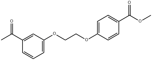 Methyl 4-[2-(3-acetylphenoxy)ethoxy]benzoate Struktur