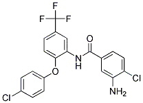 3-amino-4-chloro-2'-(4-chlorophenoxy)-5'-trifluoromethylbenzanilide Struktur